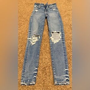 American Eagle Outfitters Blue Distressed Jeans